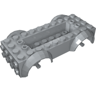 Деталь LEGO Vehicle Base 5 x 10 x 2 1/2 with Mudguards, Wheel Pins and 6 x 2 Centre Recess with 3 Holes, Светлый сине-серый