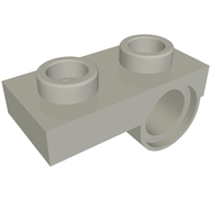 Деталь LEGO PLATE 1x2 W. HORIZONTAL HOLE Г4,85 REV., Светлый сине-серый