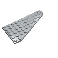 Деталь LEGO Wedge, Plate 7 x 12 Wing Left, Светлый сине-серый