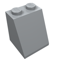 Деталь LEGO Скос гладкий 65° 2 x 2 x 2, без нижней трубки, Светлый сине-серый