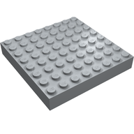 Деталь LEGO Кирпичик 8 x 8, Светлый сине-серый