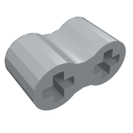 Деталь LEGO Technic, Axle Connector Double Flexible (Rubber), Светлый сине-серый