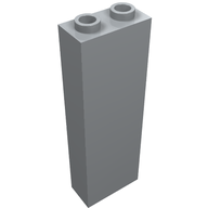 Деталь LEGO Brick 1 x 2 x 5 without Side Supports, Светлый сине-серый