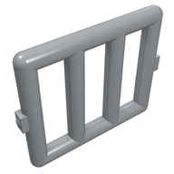 Деталь LEGO Bar 1 x 4 x 3 Window [Side Tabs], Светлый сине-серый