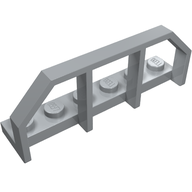 Деталь LEGO Plate Special 1 x 6 with Train Wagon End Fence, Светлый сине-серый