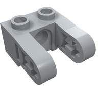 Деталь LEGO Technic Brick 1 x 2 with Hole and Dual Beam Extensions, Светлый сине-серый