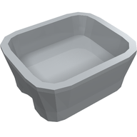 Деталь LEGO Friends Accessories Dish, Rectangular, Светлый сине-серый