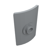 Деталь LEGO Minifig Shield Rectangular Curved with Stud, Светлый сине-серый