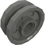 Деталь LEGO Wheel 18 x 8 with Fake Bolts and Deep Spokes with Inner Ring, Темный сине-серый