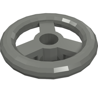 Деталь LEGO Vehicle Steering Wheel Small, 2 x 2 [Reinforced], Темный сине-серый