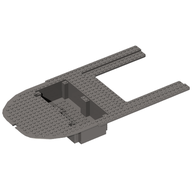 Деталь LEGO Boat Deck 20 x 40 x 7, Темный сине-серый