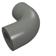 Деталь LEGO DESIGN SHAPE W/ TUBE, CROSSHOLE, Темный сине-серый