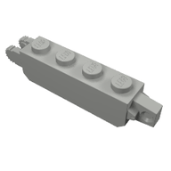 Деталь LEGO Hinge Brick 1 x 4 Locking with 1 Finger Vertical End and 2 Fingers Vertical End, Темный сине-серый