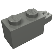 Деталь LEGO Шарнирный кирпичик 1 x 2 фиксирующий, с одним горизонтальным пальцем на конце, Темный сине-серый