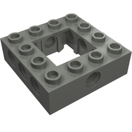 Деталь LEGO Кирпичик Technic открытый центральный 4 x 4, Темный сине-серый