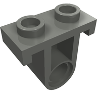 Деталь LEGO Technic Pin Connector Plate with One Hole (Single on Bottom), Темный сине-серый