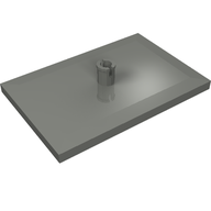Деталь LEGO Tile Special 6 x 4 with Beveled Edges and 5mm Pin (Train Bogie Plate), Темный сине-серый