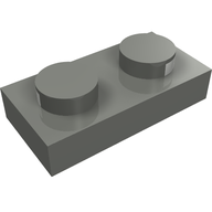 Деталь LEGO Electric Plate 1 x 2 with Contacts, Темный сине-серый