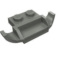 Деталь LEGO Plate Special 1 x 2 with Racers Car Grill, Темный сине-серый