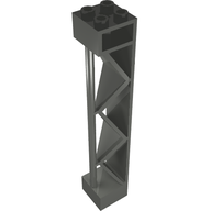Деталь LEGO Support 2 x 2 x 10 Girder Triangular Vertical - Type 2 - Open Side Top, 1 Post &amp, Темный сине-серый