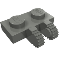 Деталь LEGO Hinge Plate 1 x 2 Locking with 2 Fingers on Side, Темный сине-серый