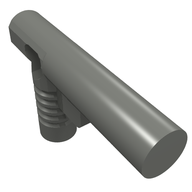 Деталь LEGO Minifig Hose Nozzle with Side String Hole Simplified, Темный сине-серый