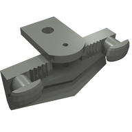 Деталь LEGO Train Buffer Beam with Plow [Type 1], Темный сине-серый