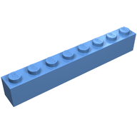 Деталь LEGO Кирпичик 1 x 8, Средне-голубой