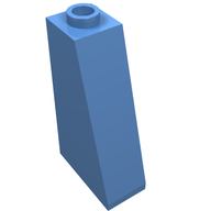 Деталь LEGO Slope 75° 2 x 1 x 3 - Recessed Stud, Средне-голубой