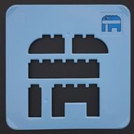 Деталь LEGO Plastic Sorting Template - Elephant [6784], Средне-голубой