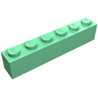 Деталь LEGO Кирпичик 1 x 6, Средне-зеленый