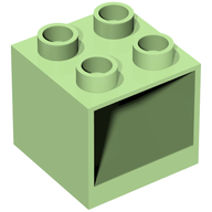 Деталь LEGO Duplo Furniture Cabinet 2 x 2 x 1.5, Средне-зеленый