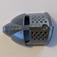 Деталь LEGO Large Figure Visor, Adric, Темный сине-серый с серебристыми крапинками