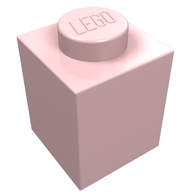 Деталь LEGO Кирпичик 1 x 1, Светло-розовый