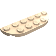 Деталь LEGO Пластина круглая угловая двойная 2 x 6, Светлый телесный