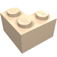 Деталь LEGO Кирпичик угловой 2 x 2, Светлый телесный