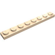Деталь LEGO Пластина 1 x 8, Светлый телесный