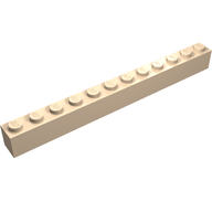 Деталь LEGO Кирпичик 1 x 12, Светлый телесный