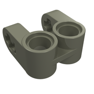 Деталь LEGO Technic Axle and Pin Connector Perpendicular Double Split, Темно-серый
