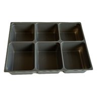 Деталь LEGO Dark Gray Storage/Sorting Tray - Six Compartment, Темно-серый