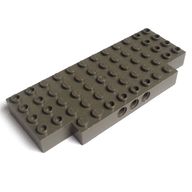 Деталь LEGO Brick, Modified 5 x 12 with Two 1 x 2 Cutouts, 3 Holes on Side, Темно-серый