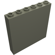 Деталь LEGO Панель 1 x 6 x 5, Темно-серый