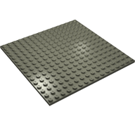 Деталь LEGO Пластина 16 x 16, Темно-серый