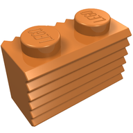 Деталь LEGO Кирпичик специальный 1 x 2, с решёткой, Средне-темный телесный