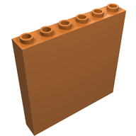 Деталь LEGO Кирпичик 1 x 6 x 5, Средне-темный телесный