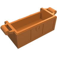Деталь LEGO Treasure Chest Bottom without Rear Slots, Средне-темный телесный