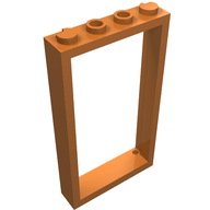 Деталь LEGO Door Frame 1 x 4 x 6 Type 2, Средне-темный телесный