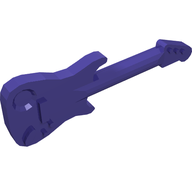 Деталь LEGO Minifig Guitar Electric, Темно-фиолетовый