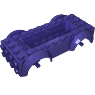 Деталь LEGO Vehicle Base 5 x 10 x 2 1/2 with Mudguards, Wheel Pins and 6 x 2 Centre Recess with 3 Holes, Темно-фиолетовый