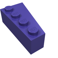 Деталь LEGO Клин левый 4 x 2, Темно-фиолетовый